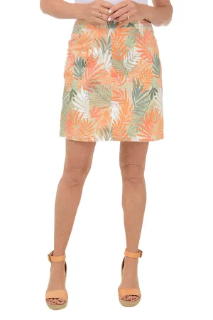 Petite Spring Forward Sketched Palms Skort