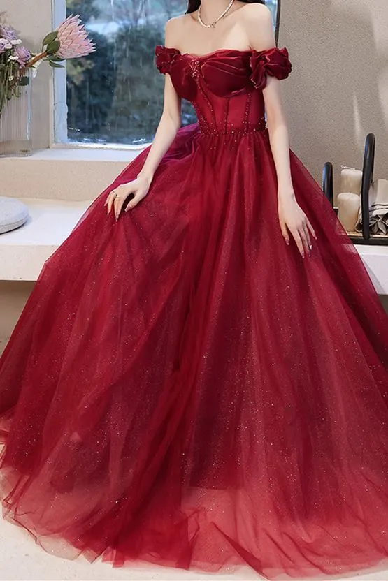 Pink Princess Dress with Off the Shoulder