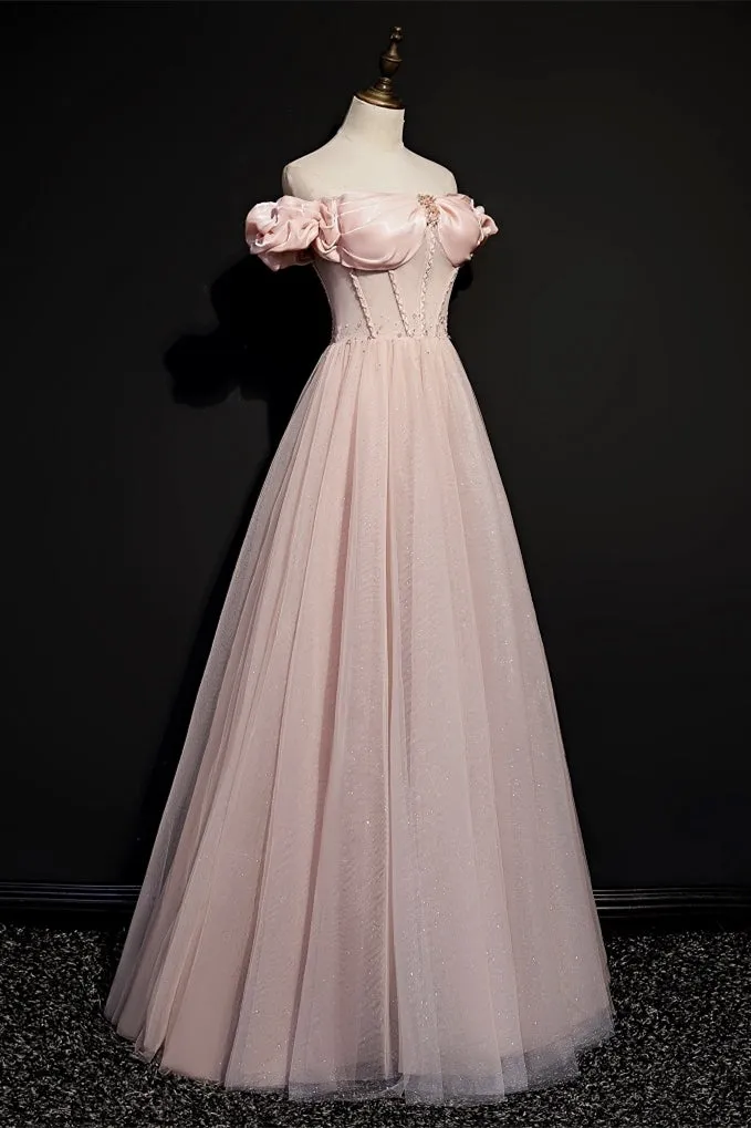 Pink Princess Dress with Off the Shoulder