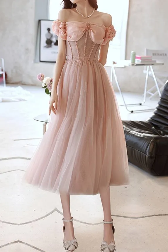 Pink Princess Dress with Off the Shoulder