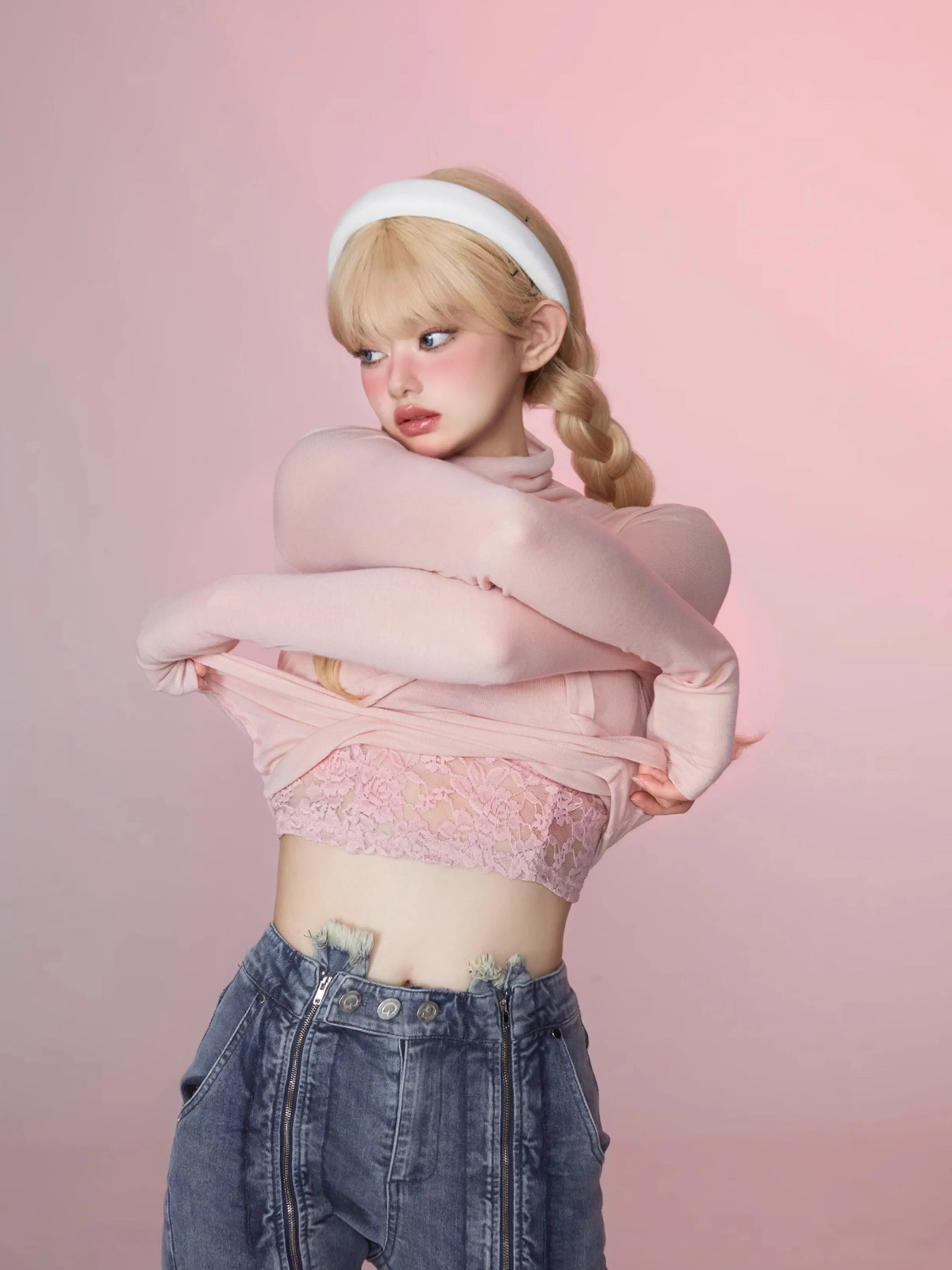 Pink Sweet Lace Duo Set