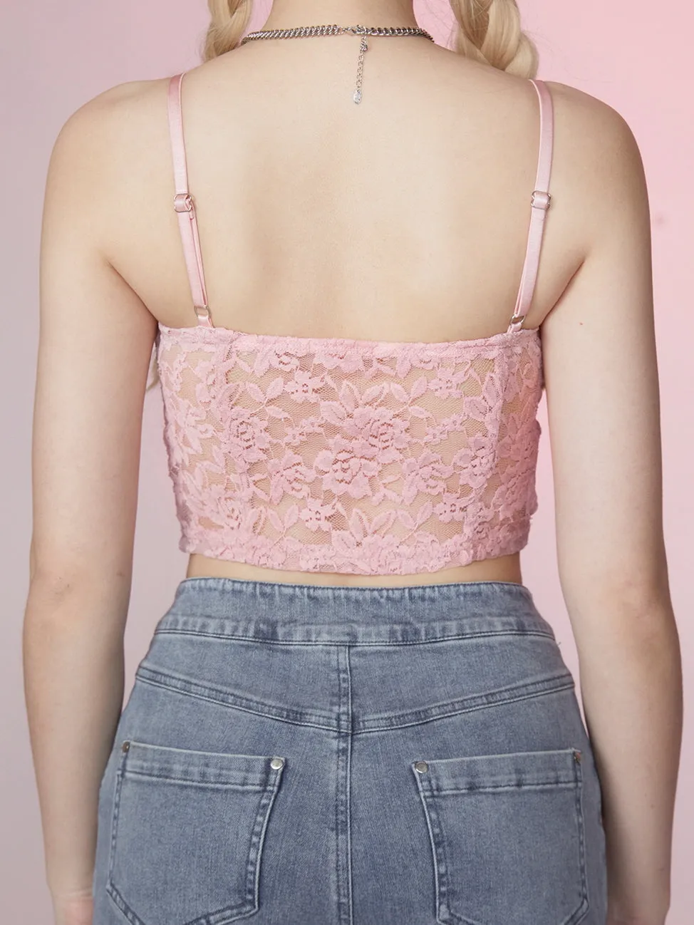Pink Sweet Lace Duo Set