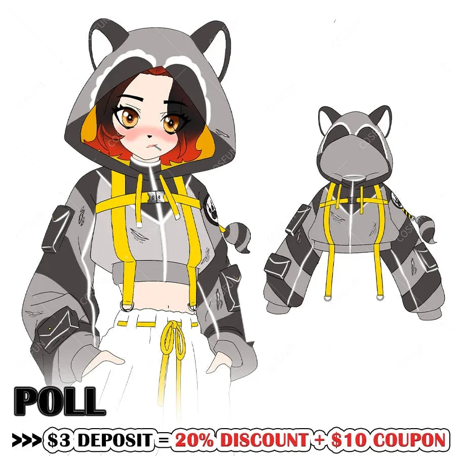 【POLL】Deposit COSFUN Original Racoon StreetWear Hoodie
