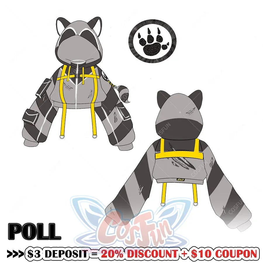 【POLL】Deposit COSFUN Original Racoon StreetWear Hoodie