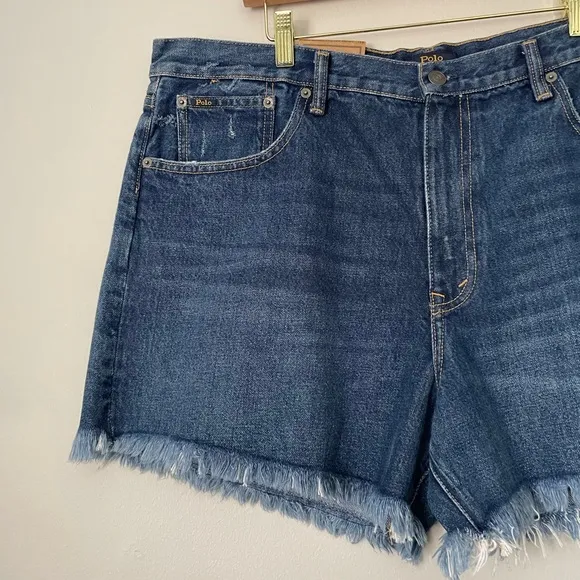 Polo Ralph Lauren The Sophia Classic Distressed Jean Shorts