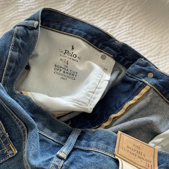 Polo Ralph Lauren The Sophia Classic Distressed Jean Shorts