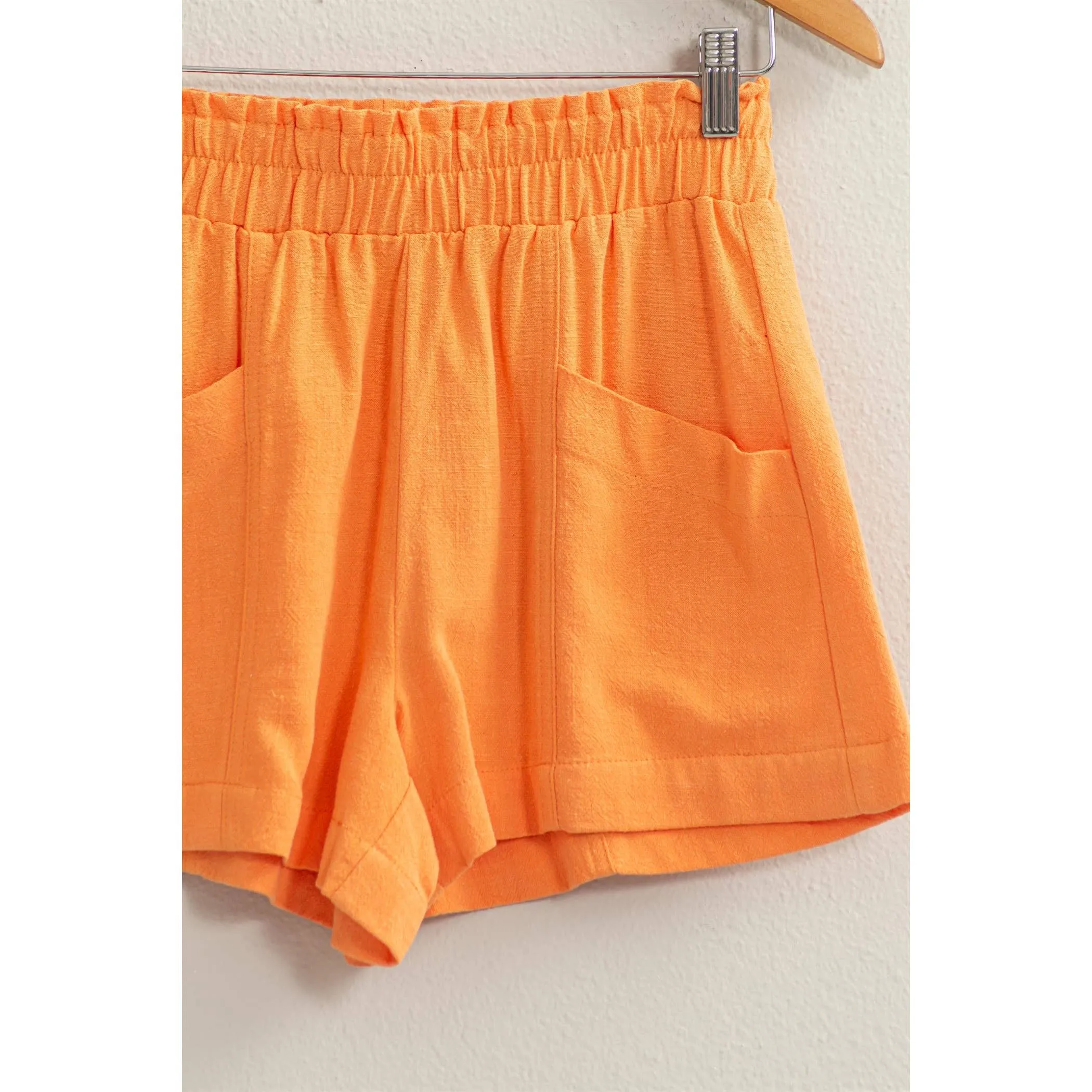 Poppy- HIGH WAIST LINEN SHORTS