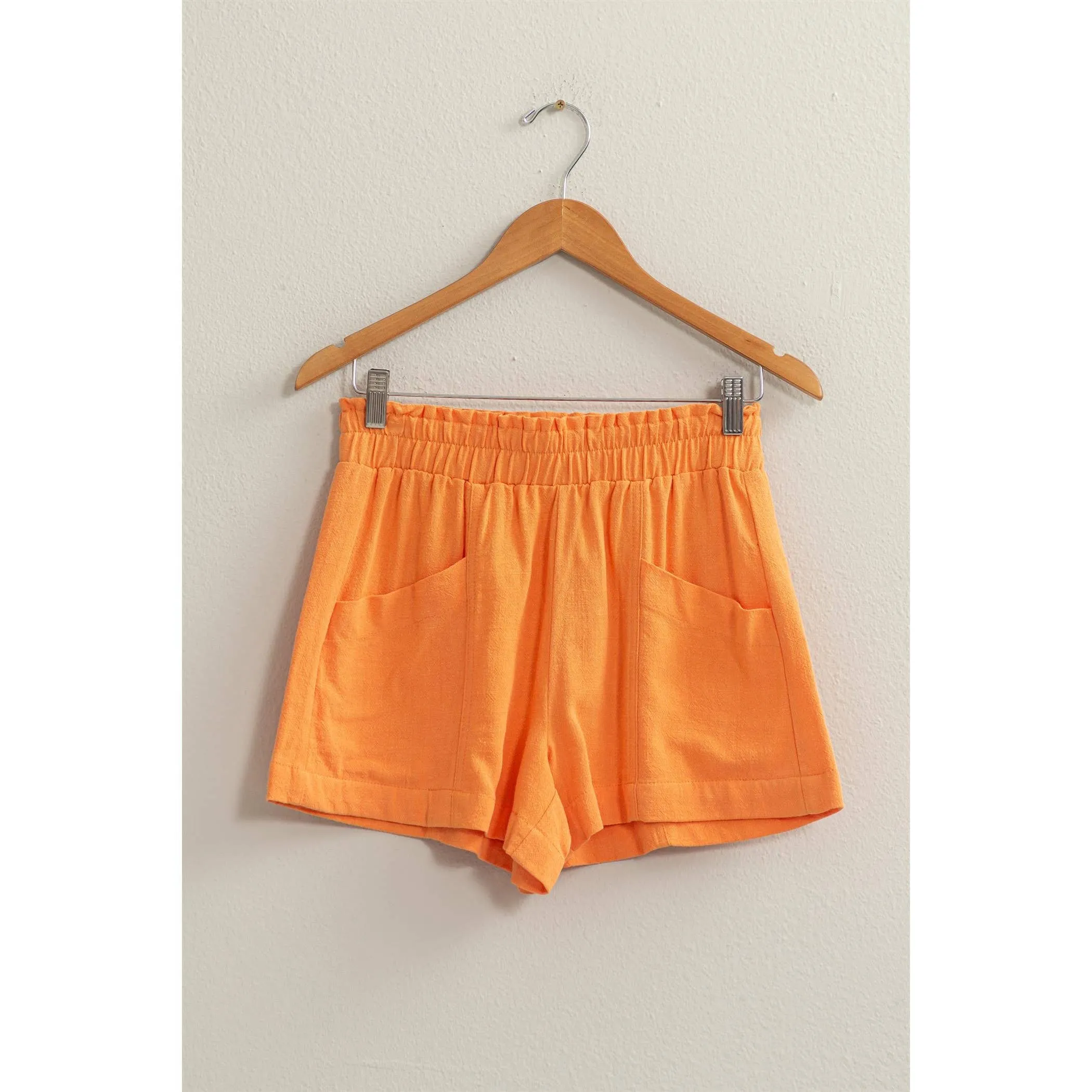 Poppy- HIGH WAIST LINEN SHORTS