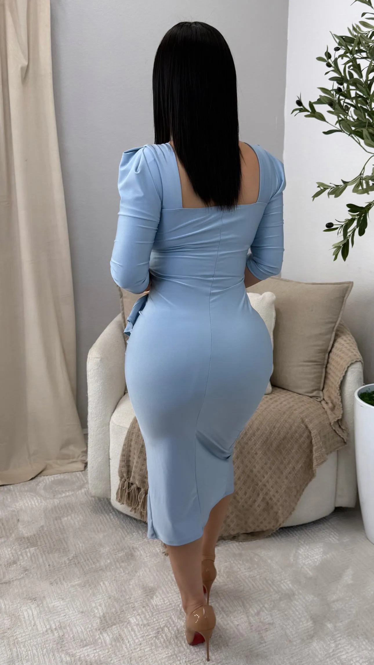 POR TI BLUE DRESS