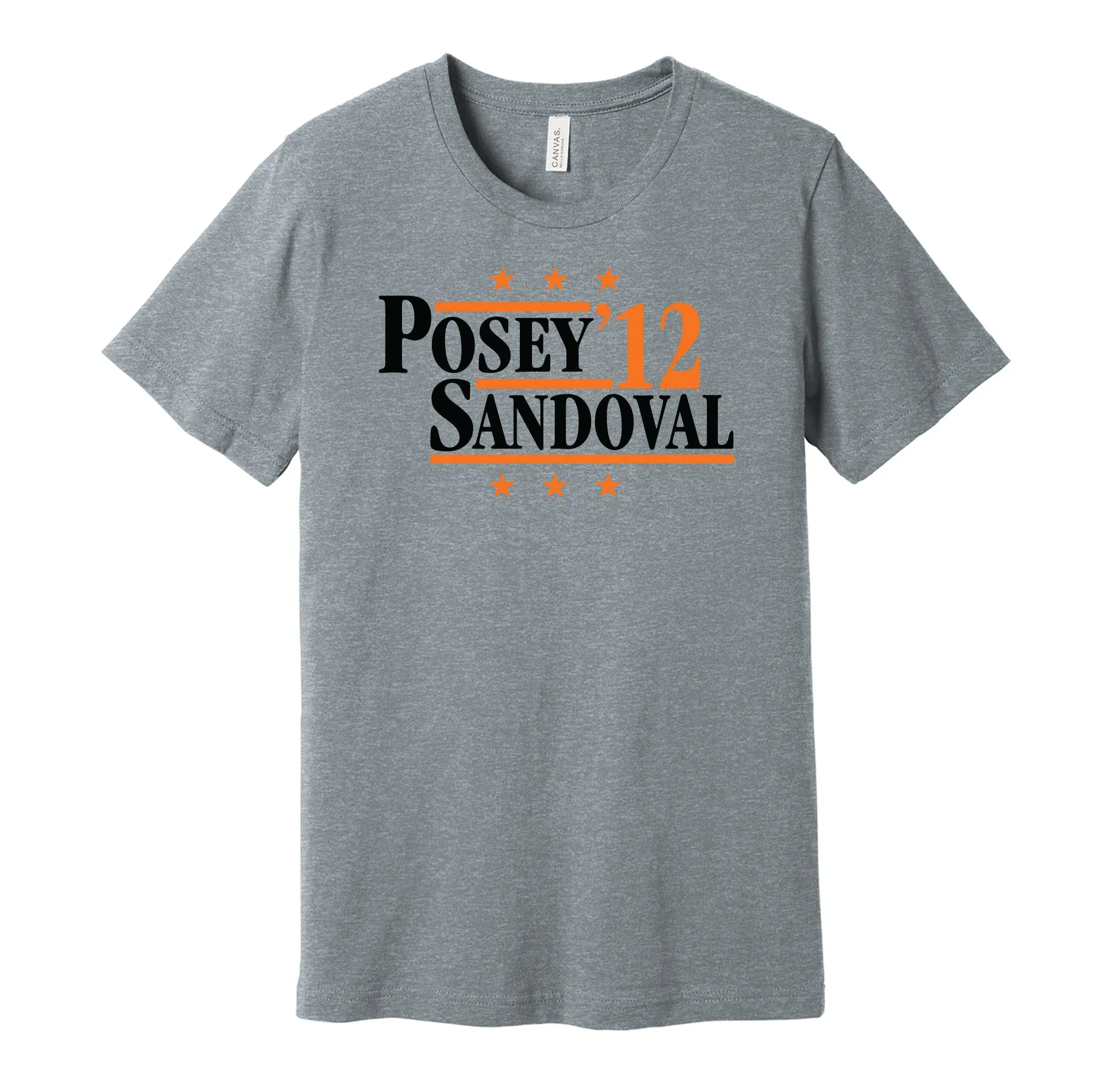 Posey & Sandoval '12 - San Francisco Baseball Legends Political Campaign Parody T-Shirt - Hyper Than Hype Shirts