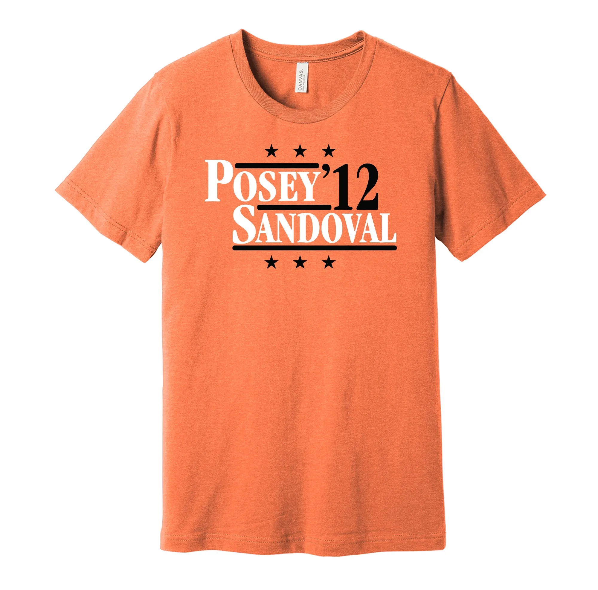 Posey & Sandoval '12 - San Francisco Baseball Legends Political Campaign Parody T-Shirt - Hyper Than Hype Shirts