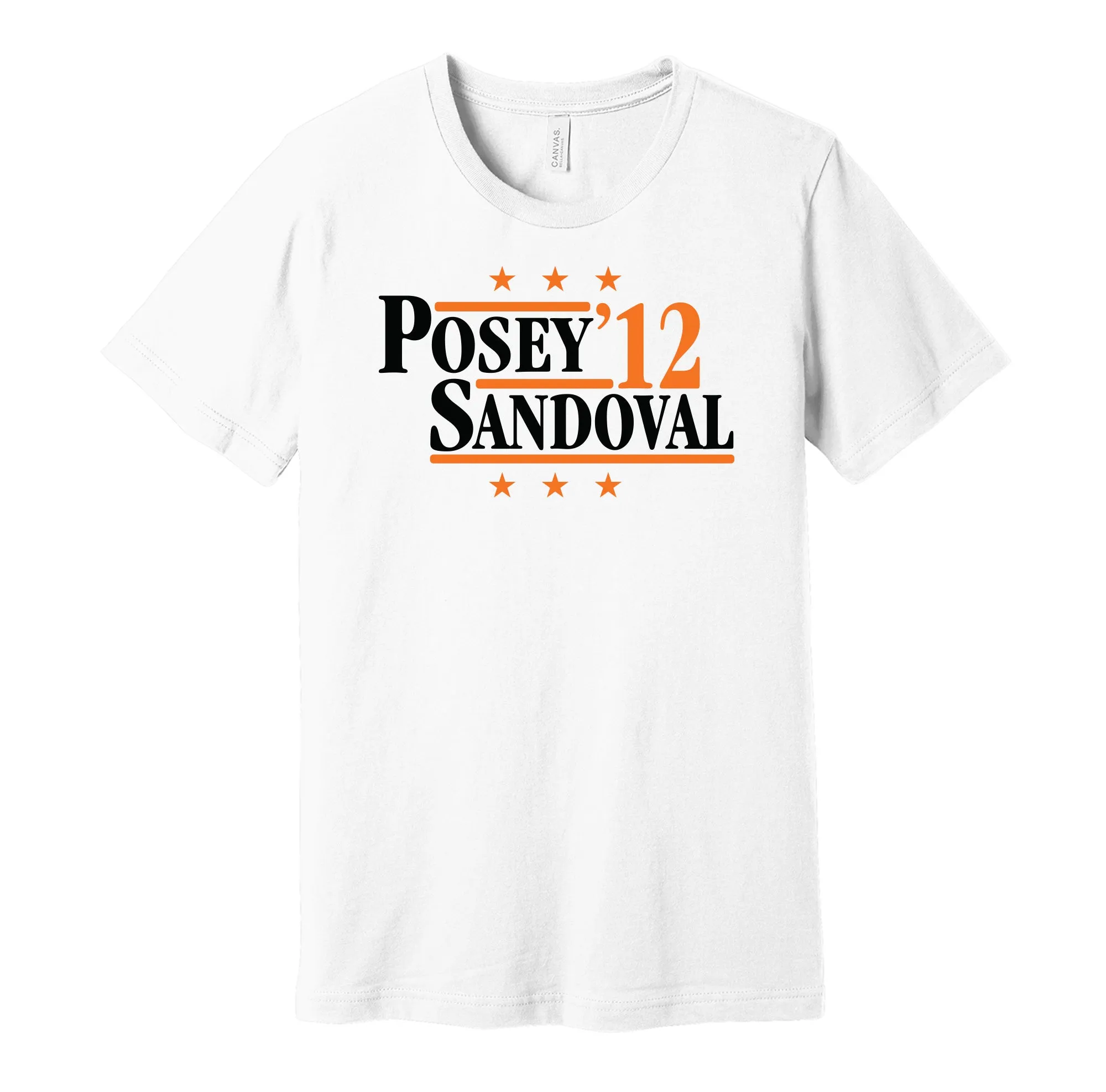 Posey & Sandoval '12 - San Francisco Baseball Legends Political Campaign Parody T-Shirt - Hyper Than Hype Shirts