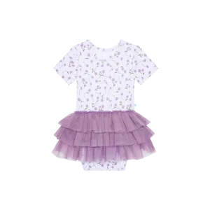 Posh Peanut Short Sleeve Tulle Skirt Bodysuit in Jeanette