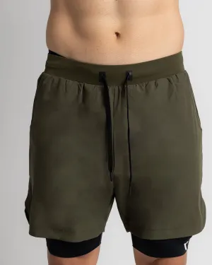 Power 2-in-1 Shorts - Army Green