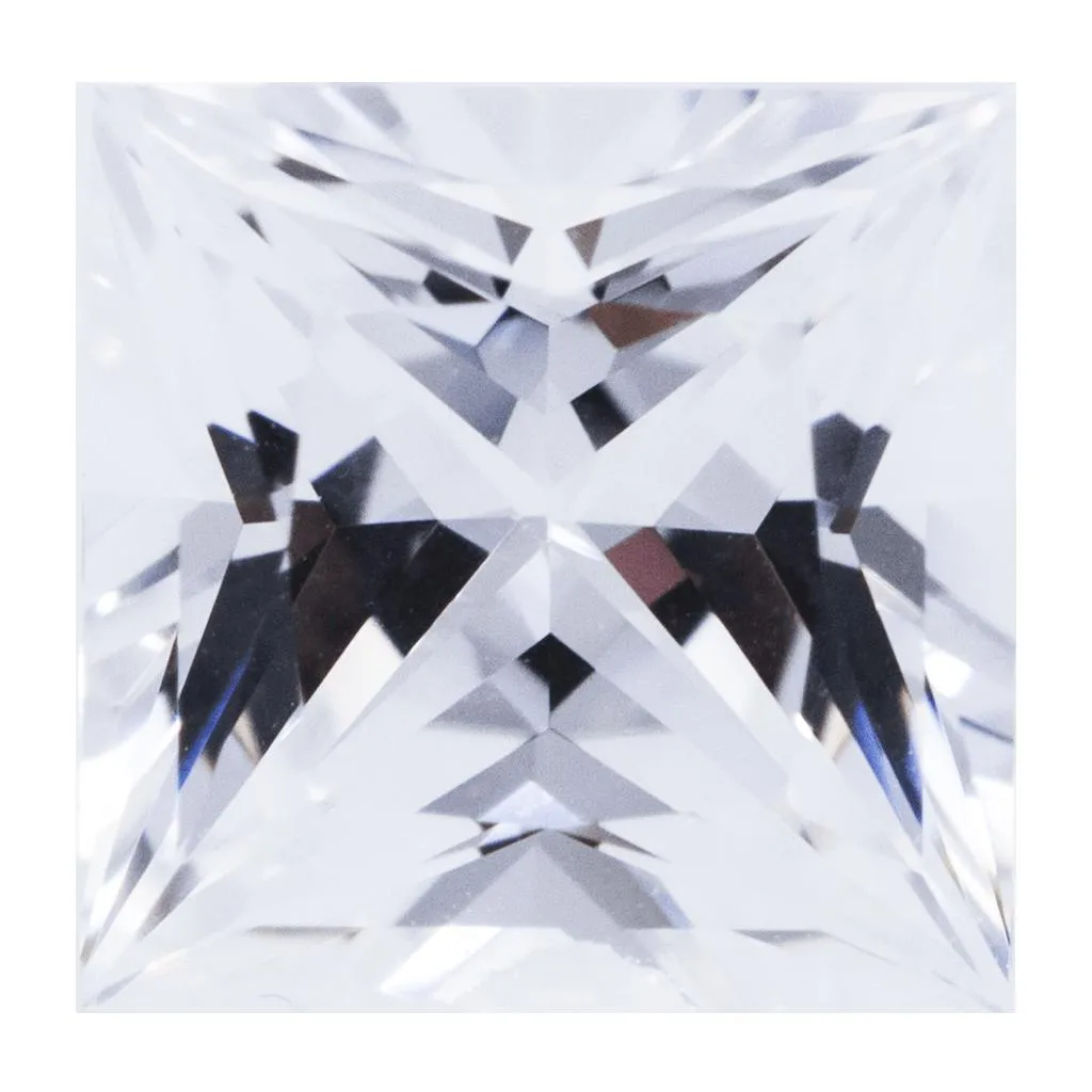 Princess FAB Lab-Grown White Sapphire Gems