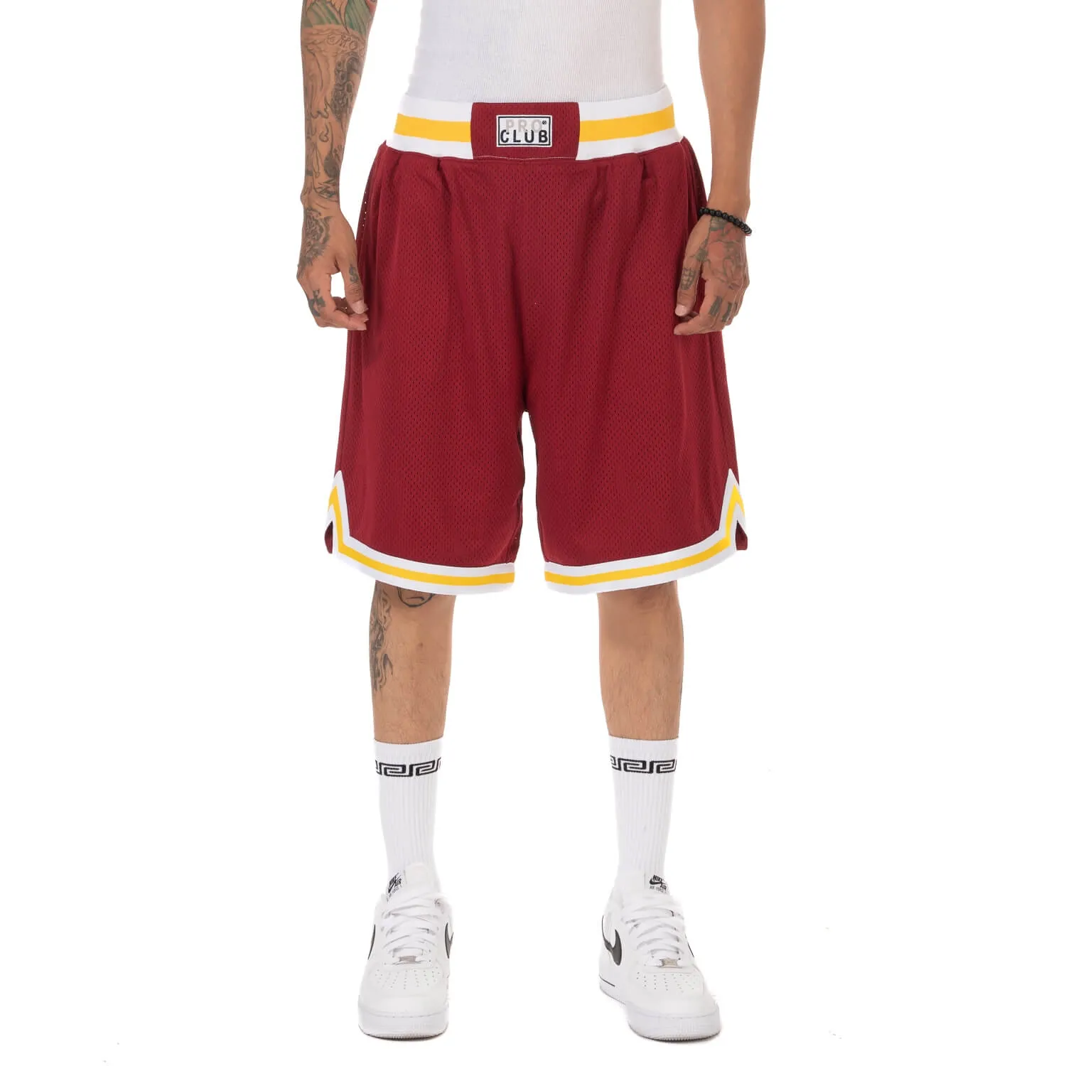 Pro Club Classic Basketball Shorts - Maroon