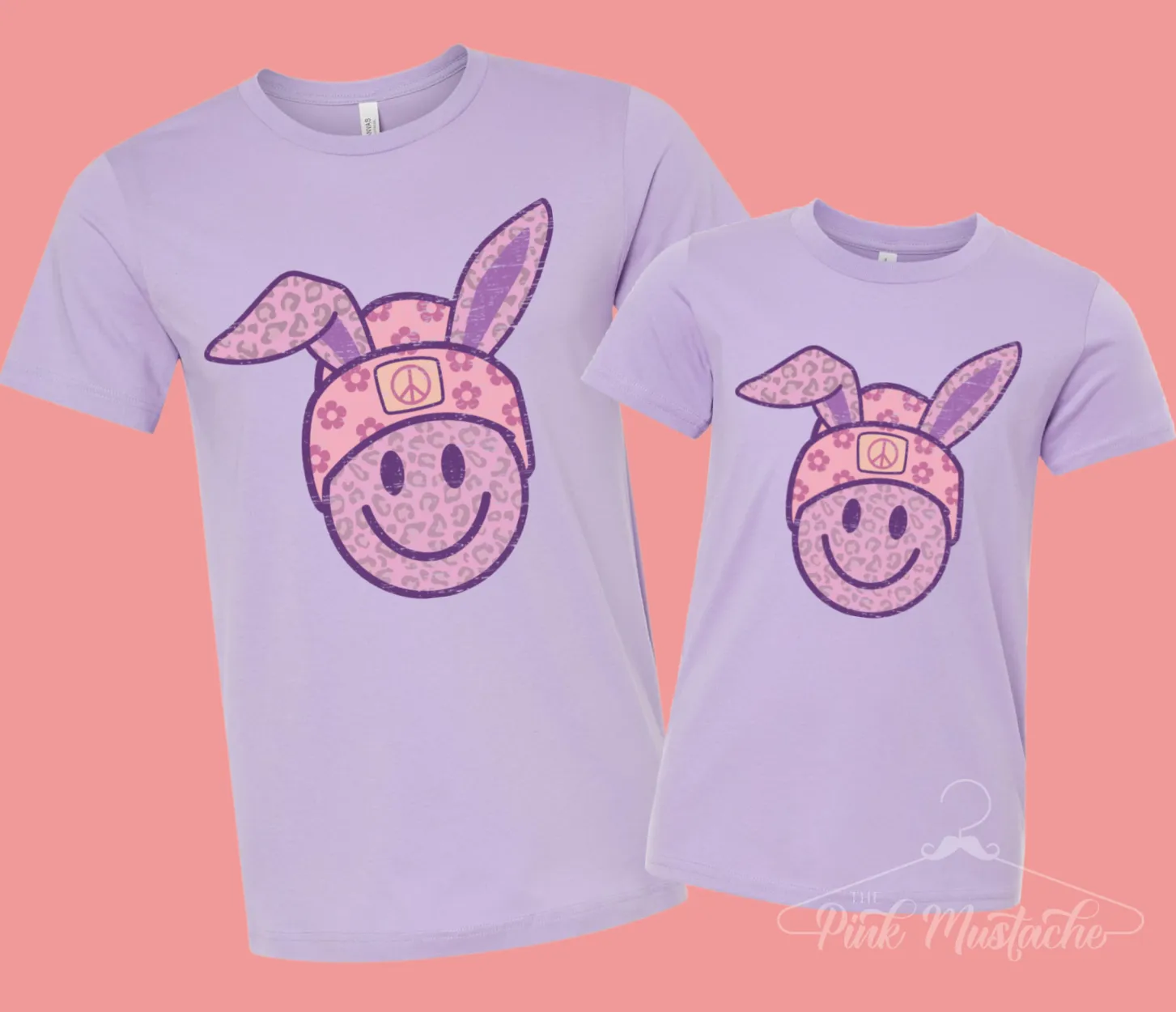 Purple Leopard Bunny Unisex Easter Soft Style Shirt / Easter Shirt / Unisex Sized Shirt/Youth and Adult Sizes