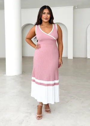 Radiate Knit Midi Dress - Blush
