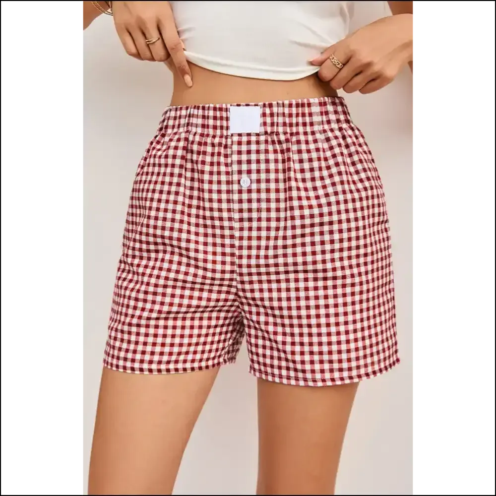Red Vintage Plaid Shorts: Leg Day , Darling! Needful Things 😉