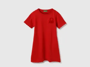 Regular Fit Round Neck Solid Dresses