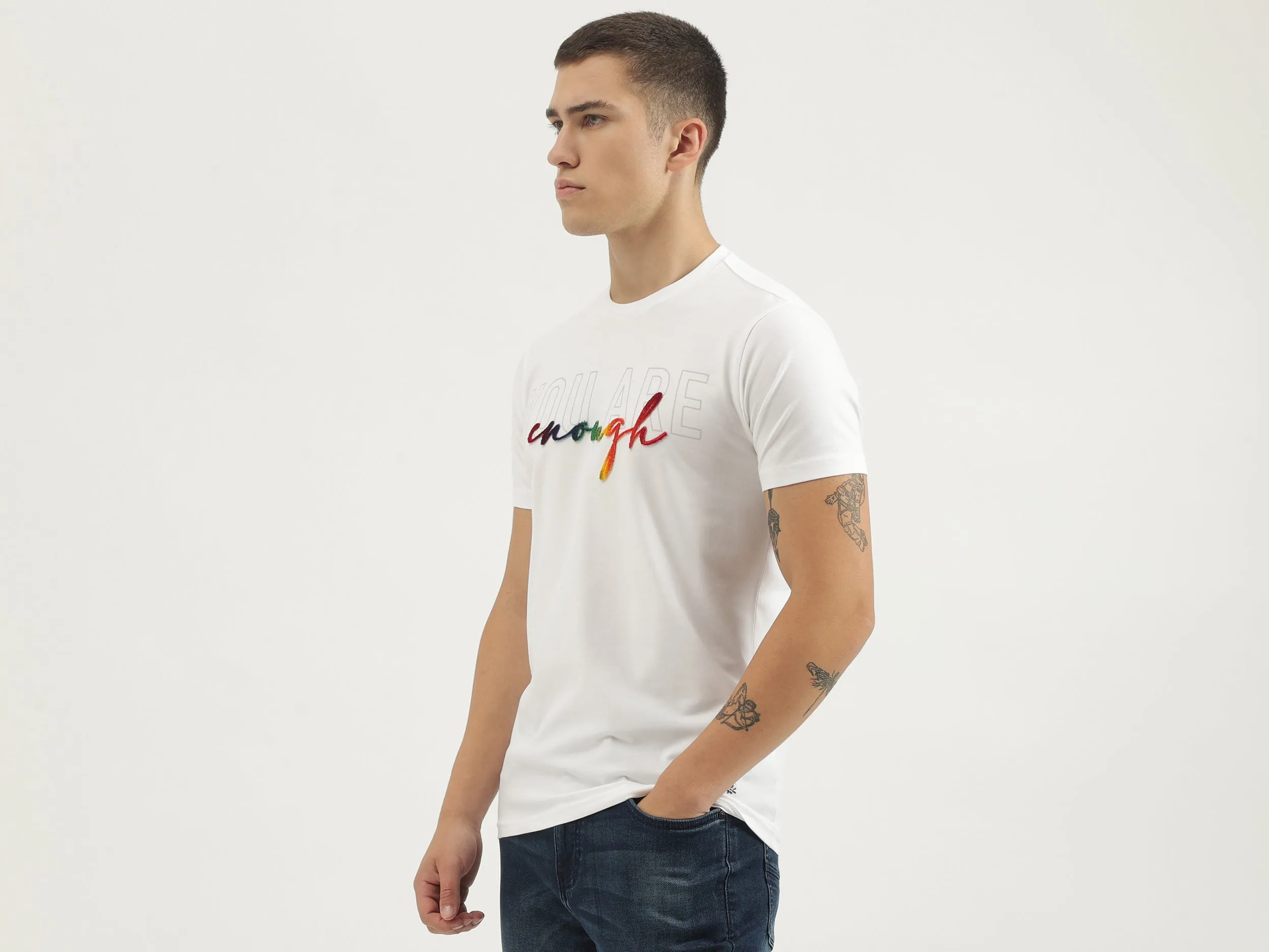 Regular Fit Round Neck Solid T-shirts