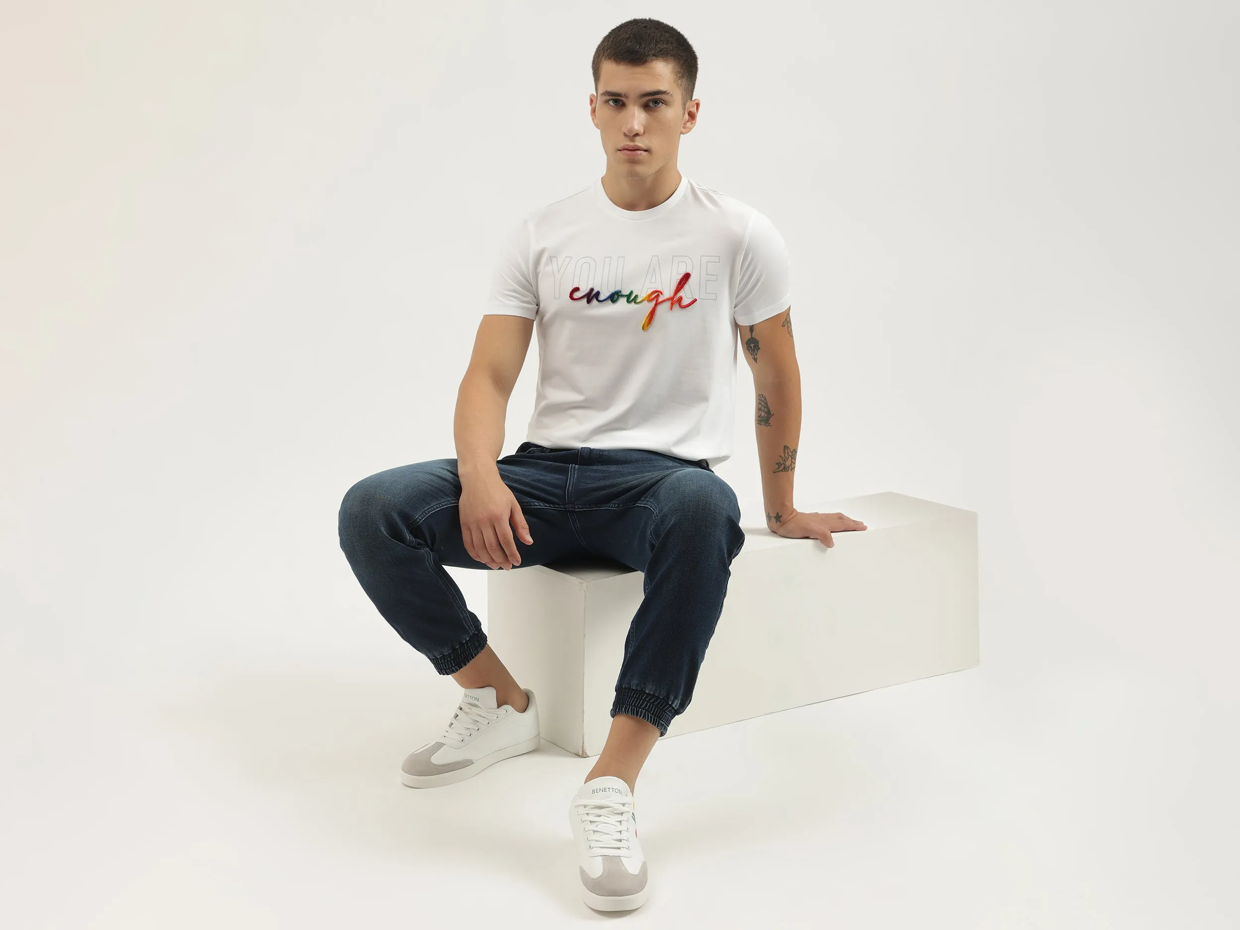 Regular Fit Round Neck Solid T-shirts