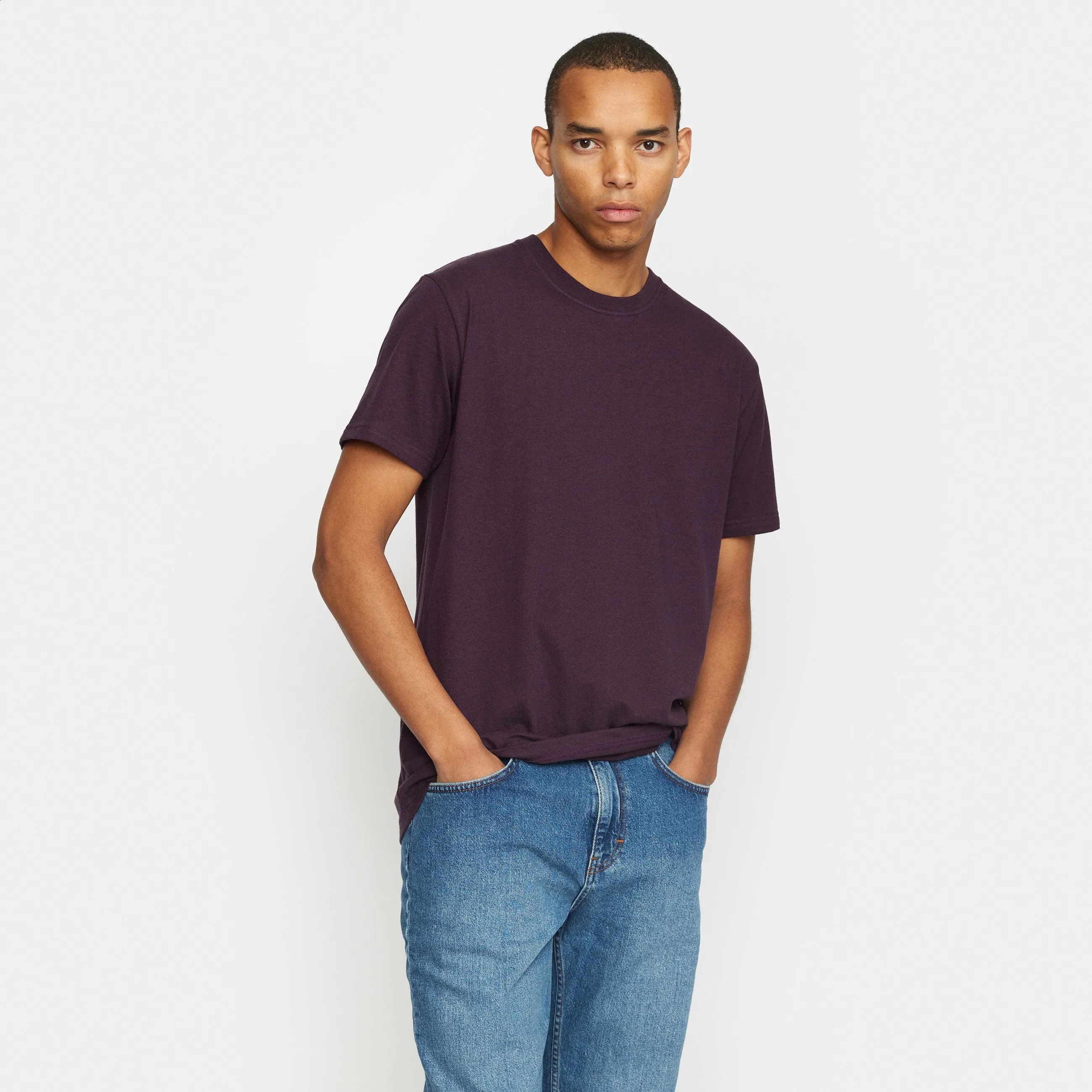 Regular T-shirt / 1051 - Darkpurple-melange