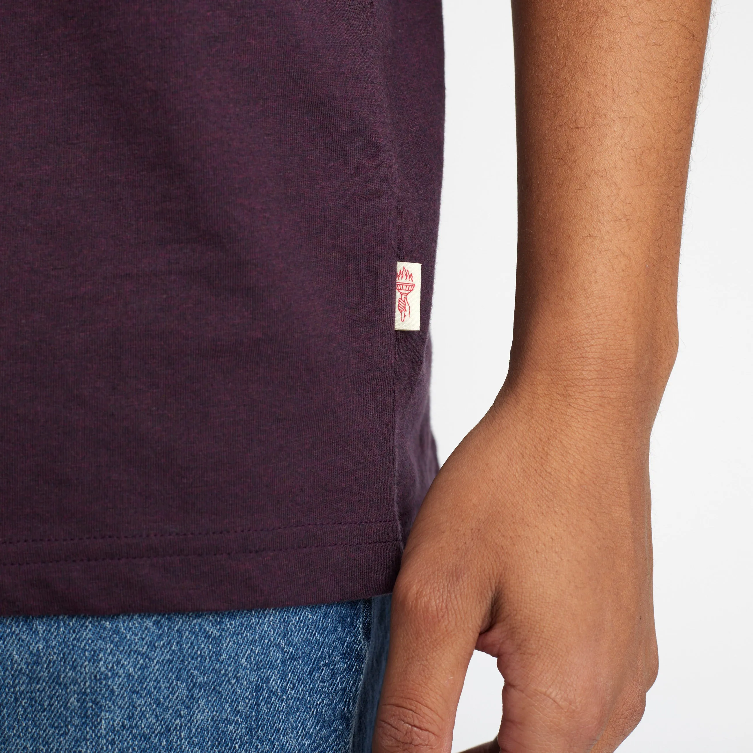 Regular T-shirt / 1051 - Darkpurple-melange