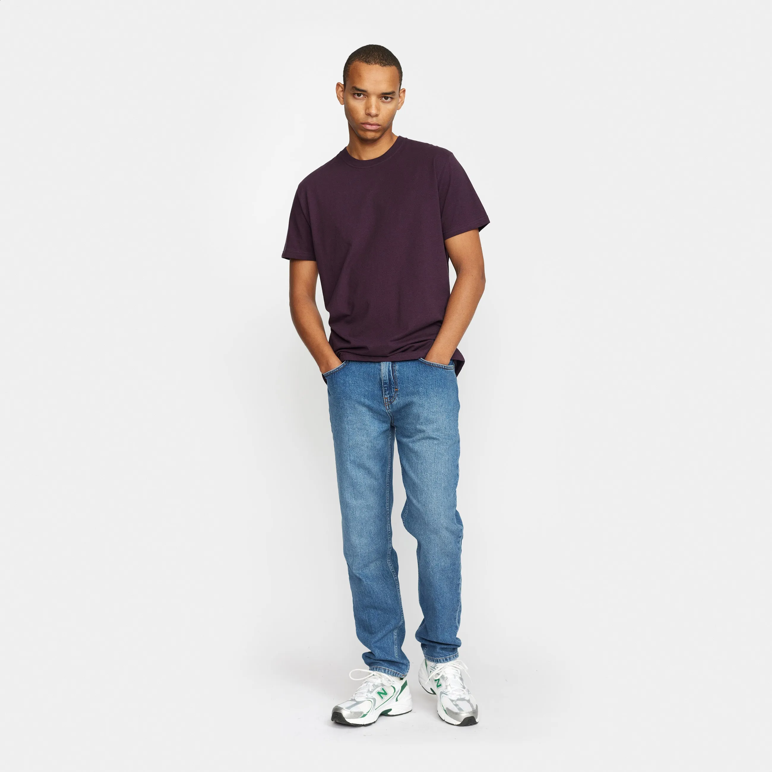 Regular T-shirt / 1051 - Darkpurple-melange