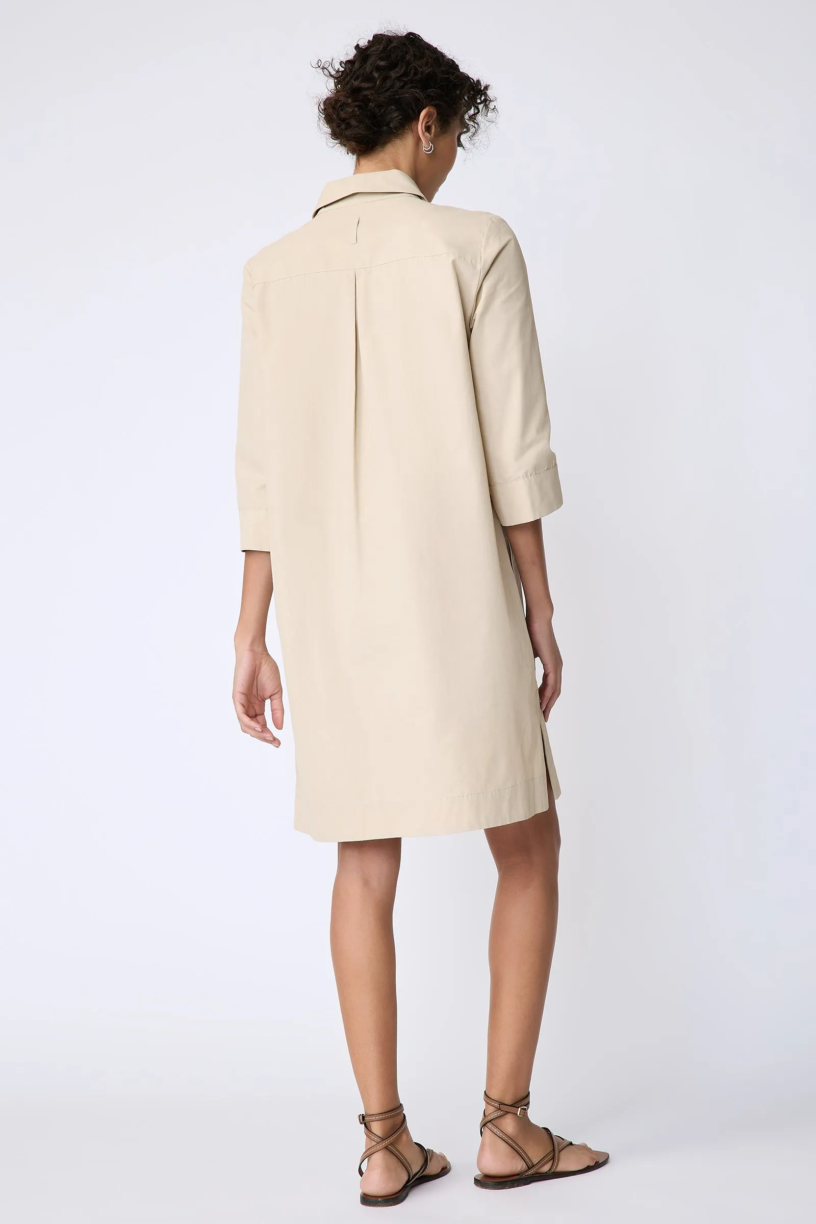 Rene Placket Dress - Sand