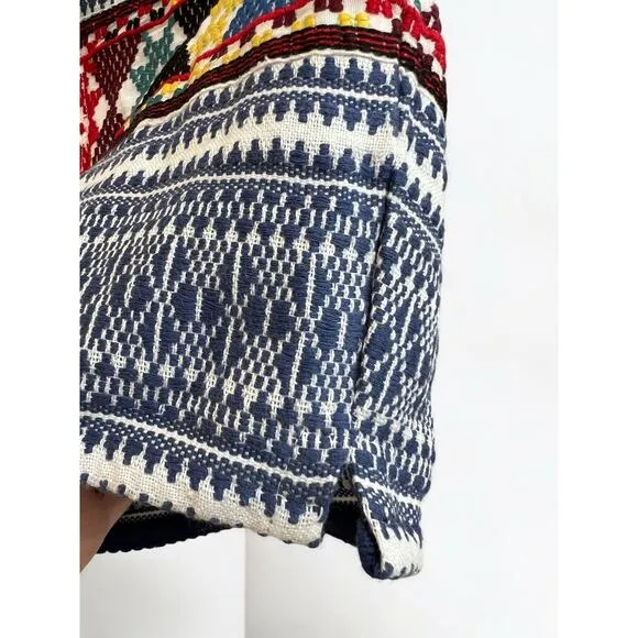 REVOLVE | Tigerlily Aztec Western Heavy Weave Shorts Blue Red Embroidered size 4