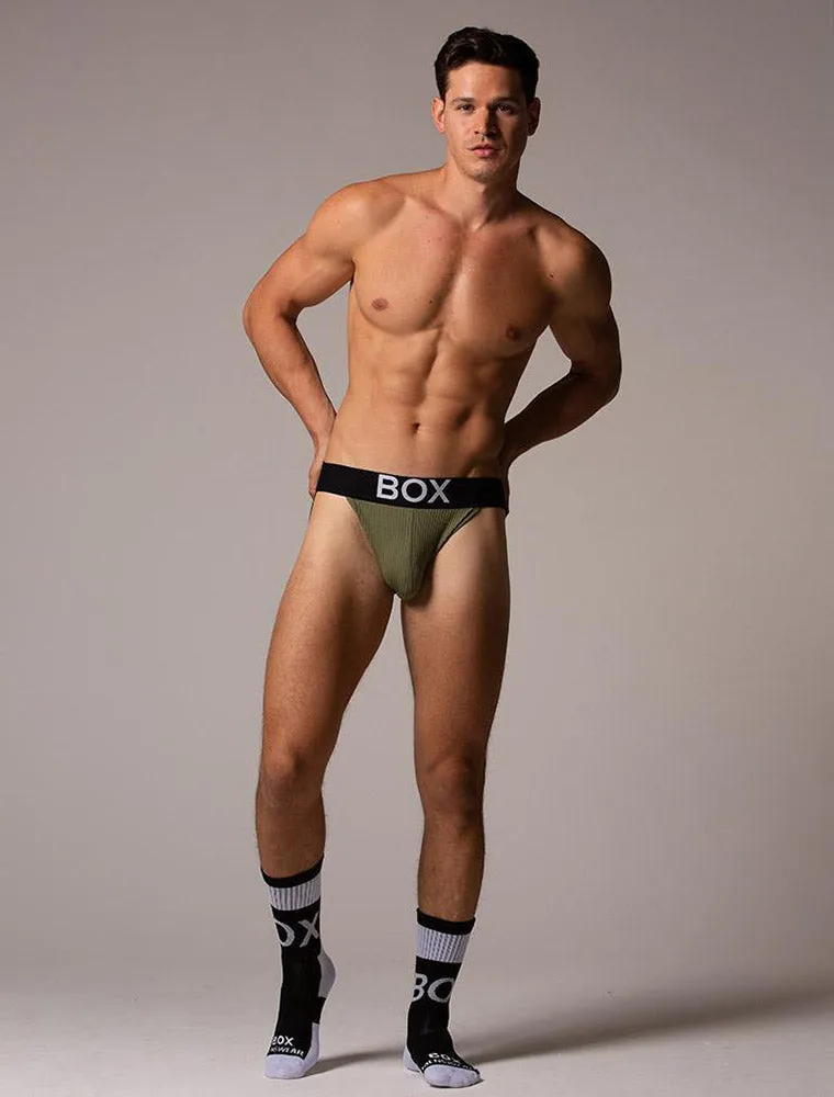 Ribbed Jockstrap - Military Green