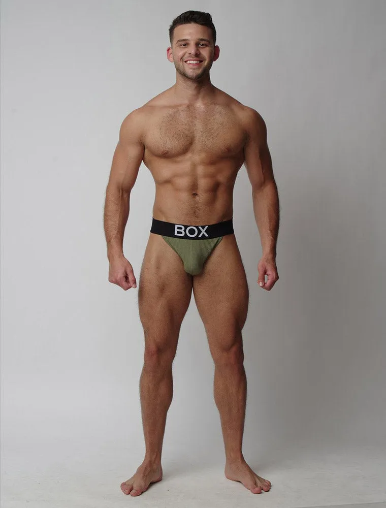 Ribbed Jockstrap - Military Green