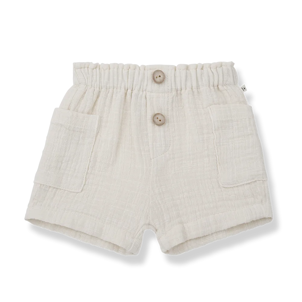 Ricky Off White Gauze Short