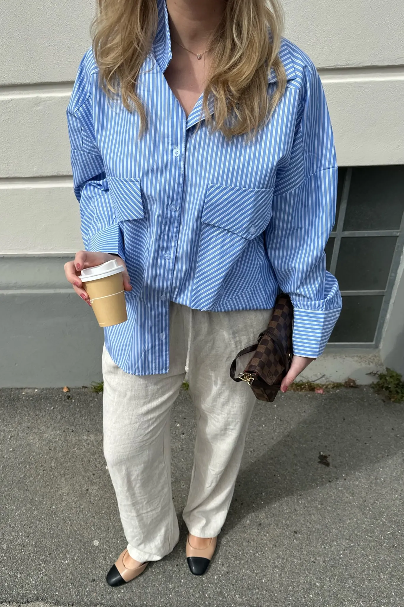 RilloIC Skjorte - Blå Hvid Stribet