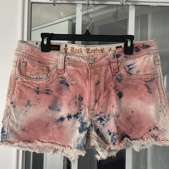 Rock Revival Pink Tie-Dye Women's size 32 Shorts