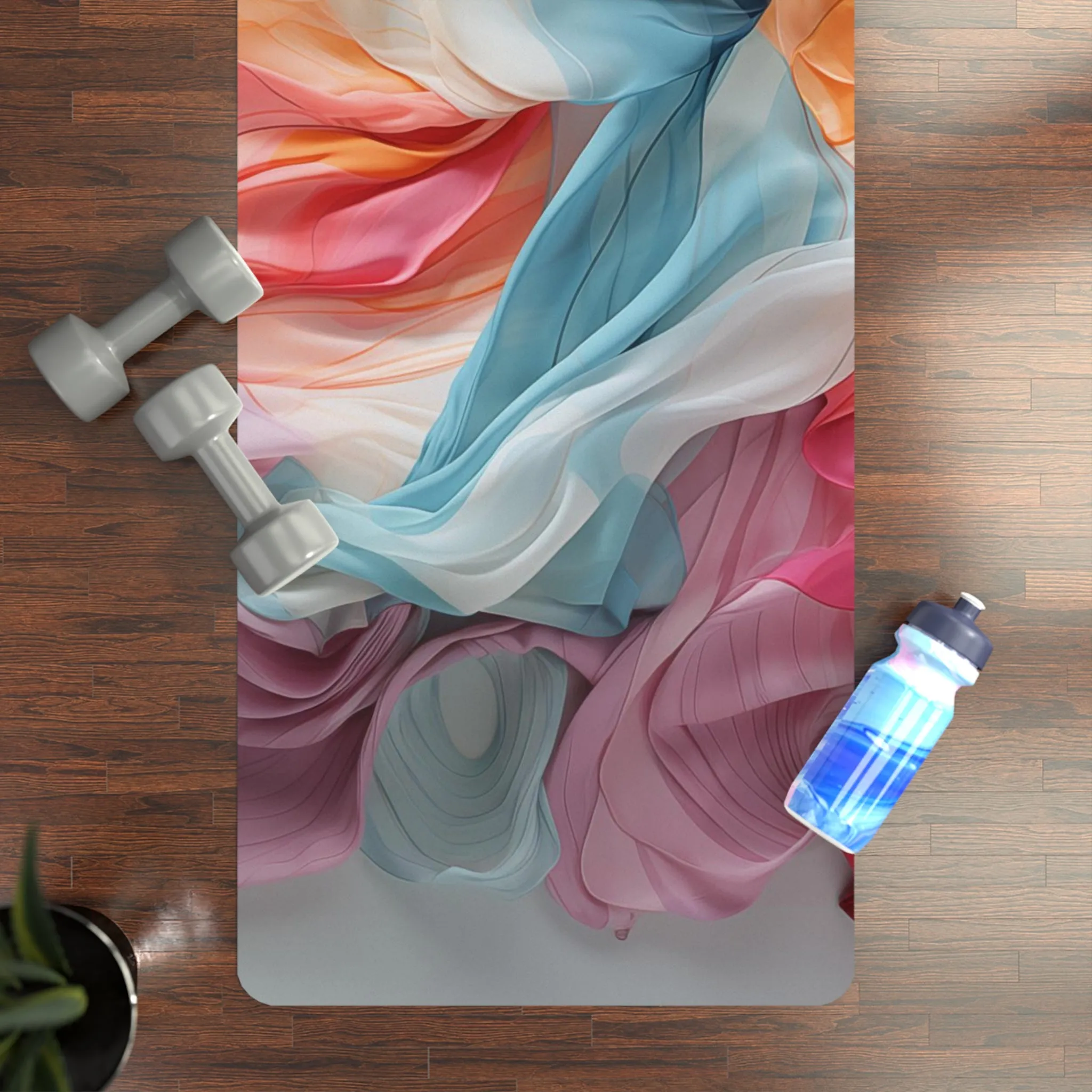 Rubber Yoga Mat- Luthera Balasana Stripes