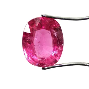 Rubellite Tourmaline, 3.67ct Rectangular Cushion Cut