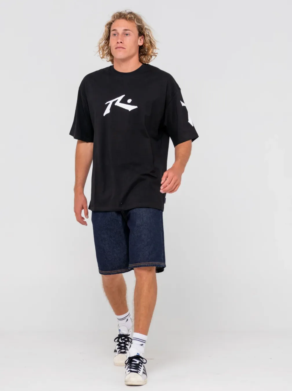 RUSTY Lucifer Loose Jort - Raw Dawg Blue