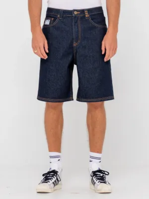 RUSTY Lucifer Loose Jort - Raw Dawg Blue