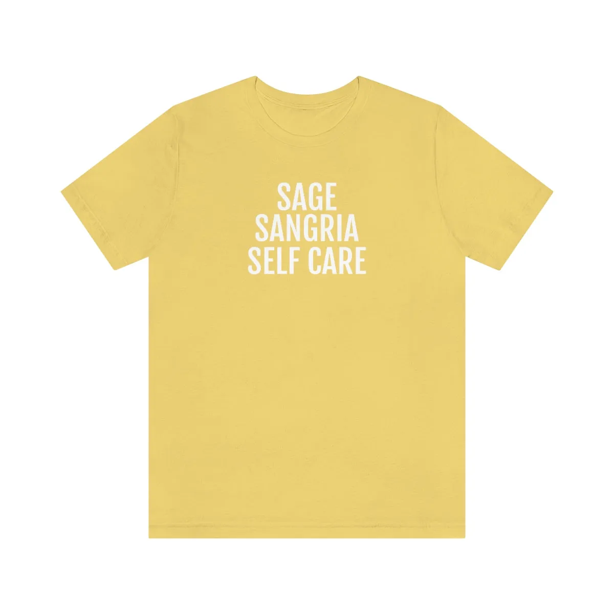 Sage, Sangria, Self Care - Unisex Jersey Short Sleeve Tee