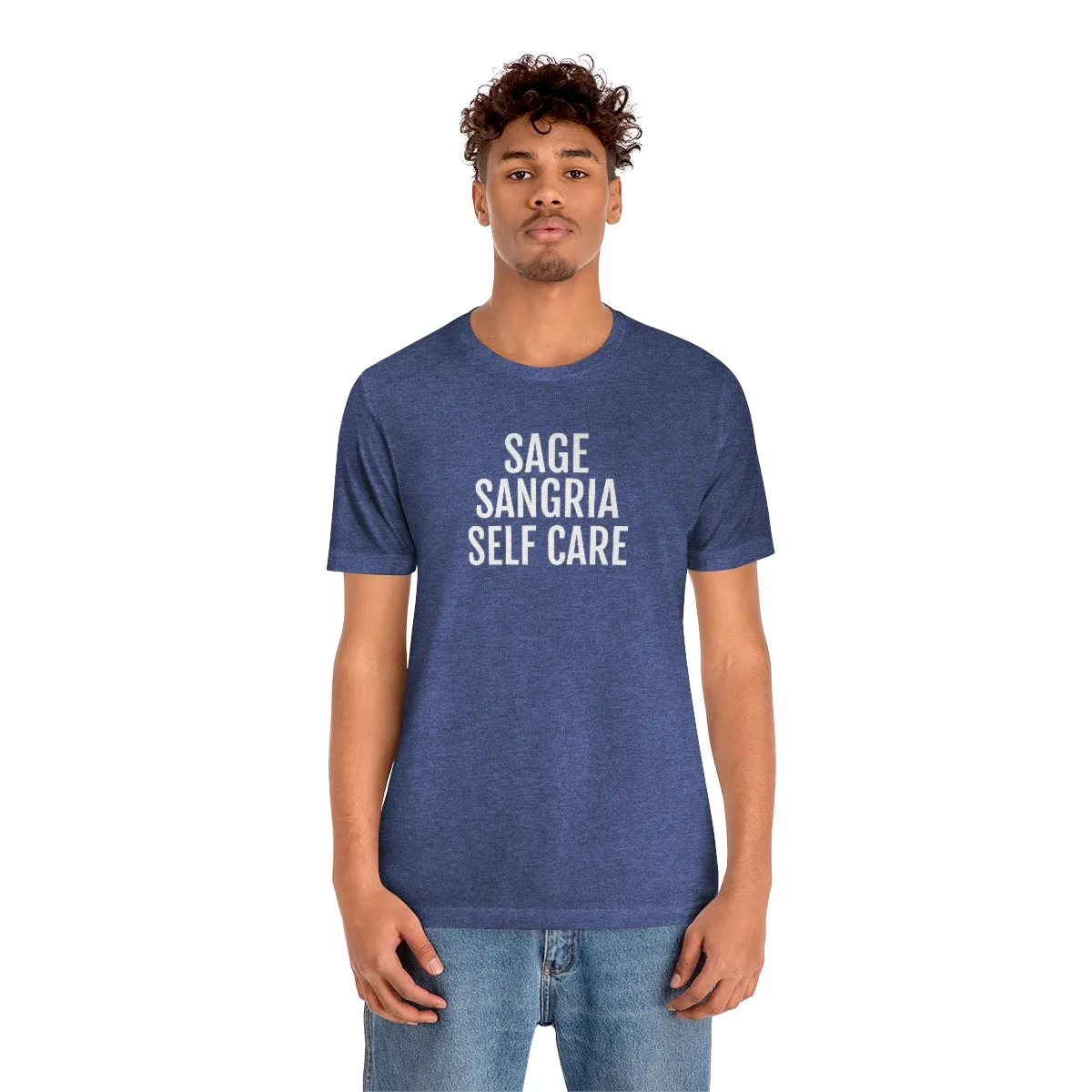 Sage, Sangria, Self Care - Unisex Jersey Short Sleeve Tee