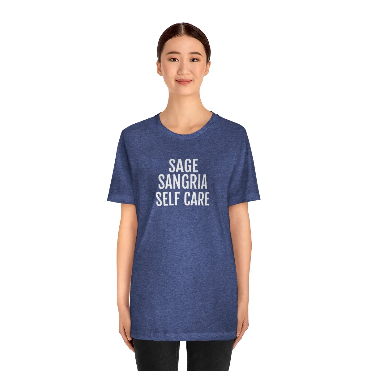 Sage, Sangria, Self Care - Unisex Jersey Short Sleeve Tee