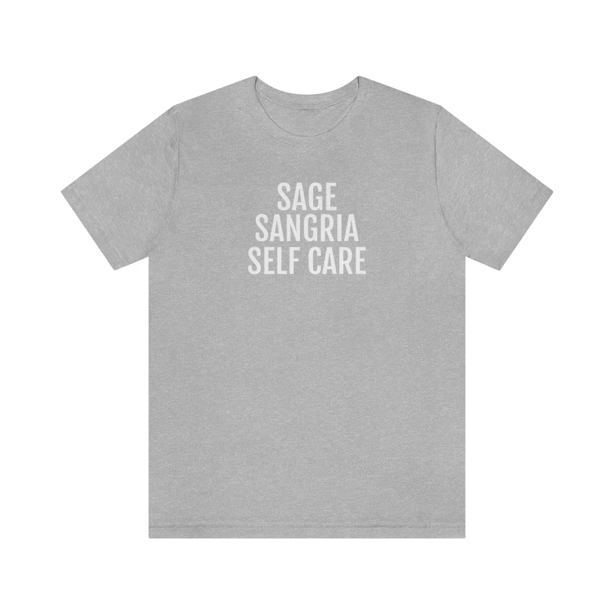 Sage, Sangria, Self Care - Unisex Jersey Short Sleeve Tee