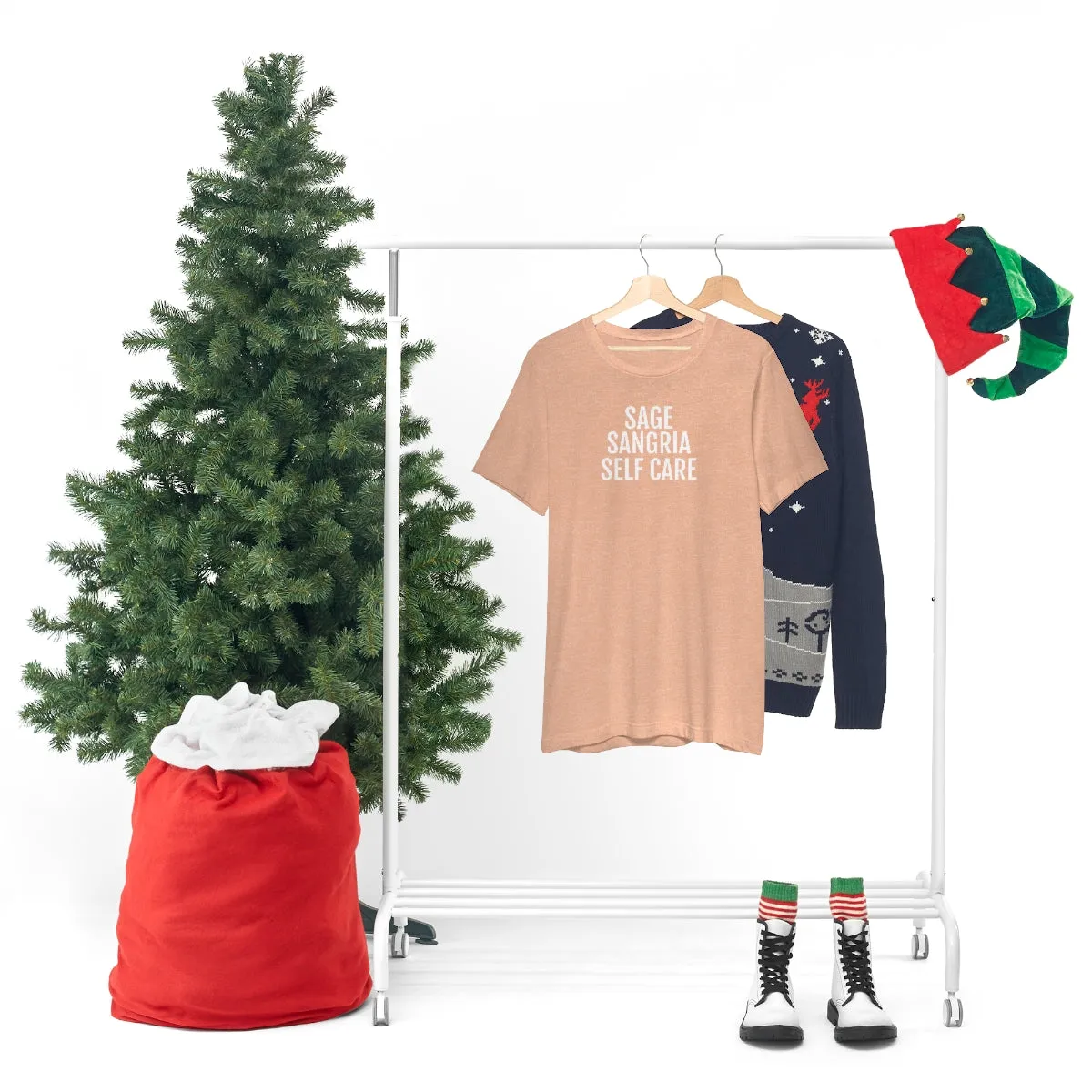 Sage, Sangria, Self Care - Unisex Jersey Short Sleeve Tee