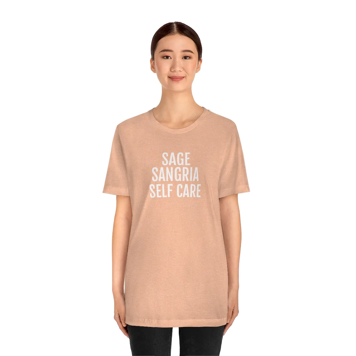 Sage, Sangria, Self Care - Unisex Jersey Short Sleeve Tee