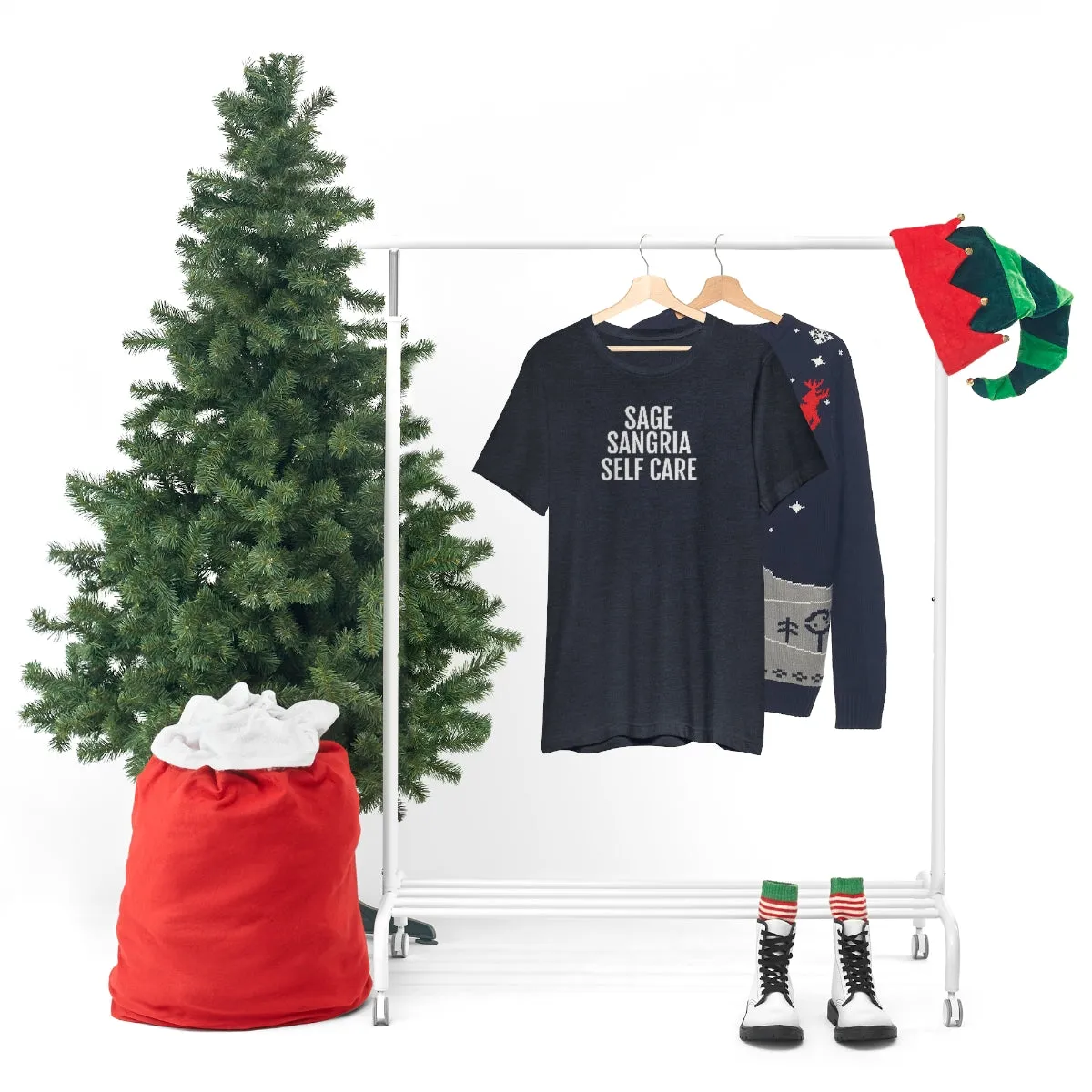 Sage, Sangria, Self Care - Unisex Jersey Short Sleeve Tee