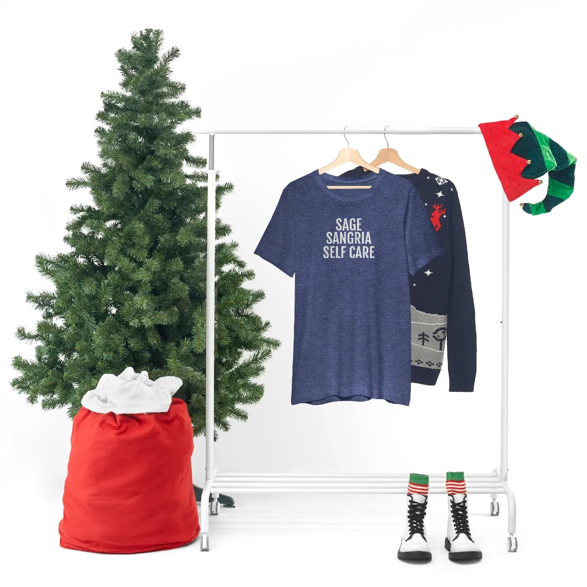 Sage, Sangria, Self Care - Unisex Jersey Short Sleeve Tee