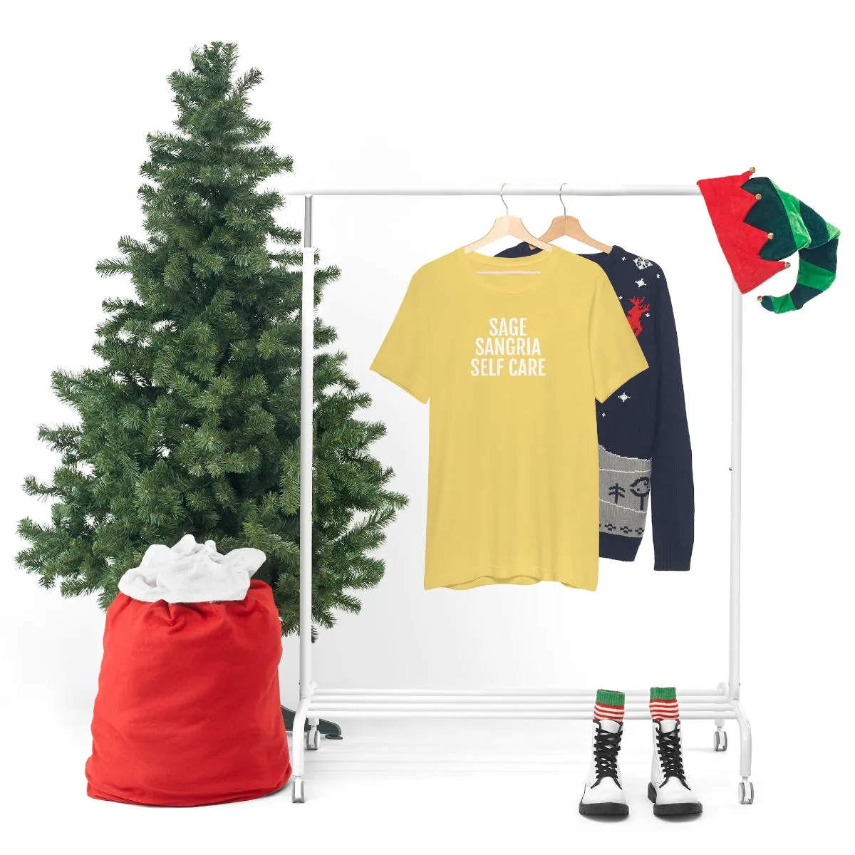 Sage, Sangria, Self Care - Unisex Jersey Short Sleeve Tee