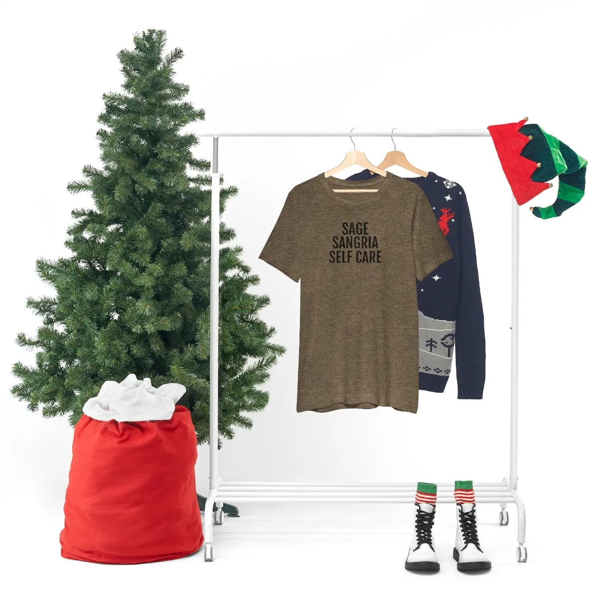 Sage, Sangria, Self Care - Unisex Jersey Short Sleeve Tee